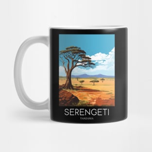 A Pop Art Travel Print of the Serengeti National Park - Tanzania Mug